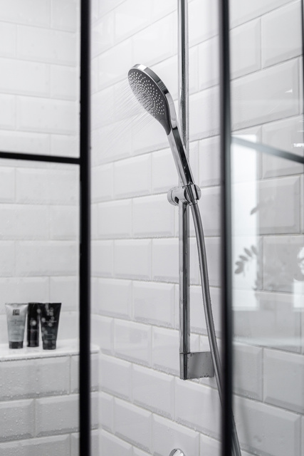 Cap de dus cu economie de apa, Ø 12 cm, gri, WENKO