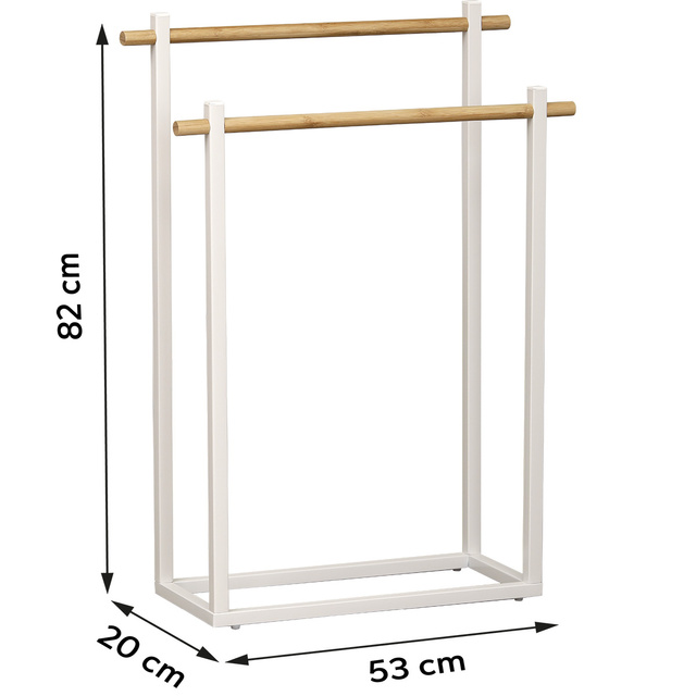 Suport pentru prosoape cu două brațe MAT, 82 x 52 x 20 cm