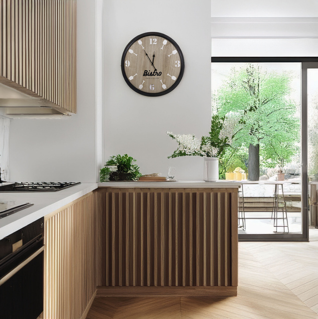 Ceas de perete BISTRO, 60 cm, lemn