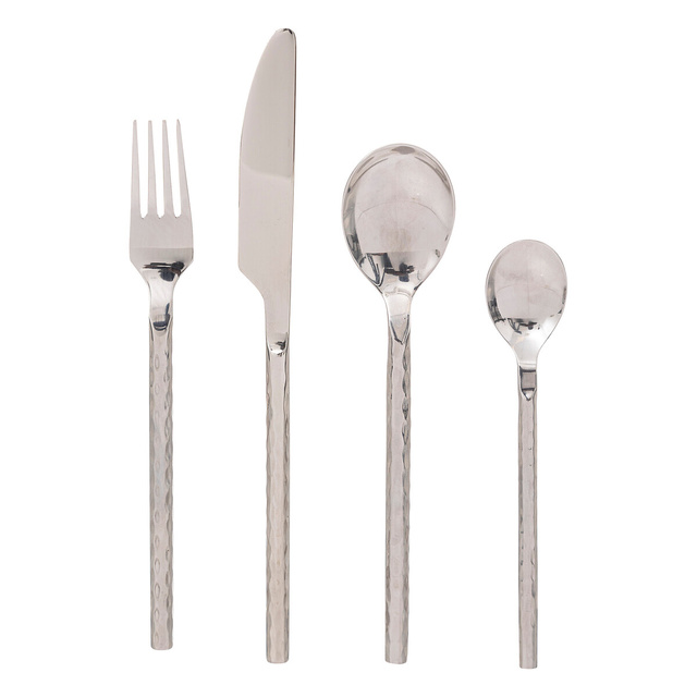 Set de tacâmuri pentru 6 persoane ERA, argintiu, 24 elemente