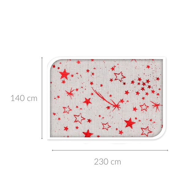 Fata de masa de Craciun, stele mici, 140 x 230 cm