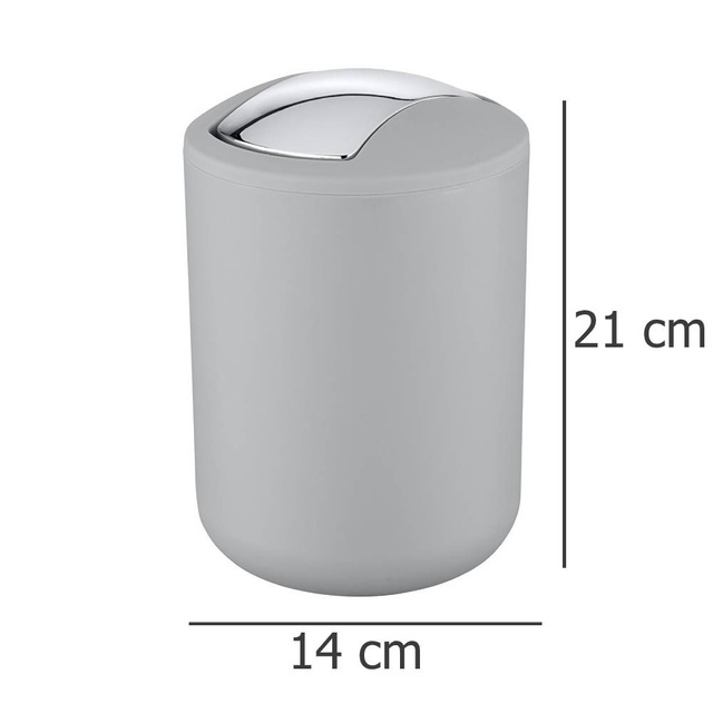 Coș de gunoi BRASIL GREY, 2 l, WENKO, gri