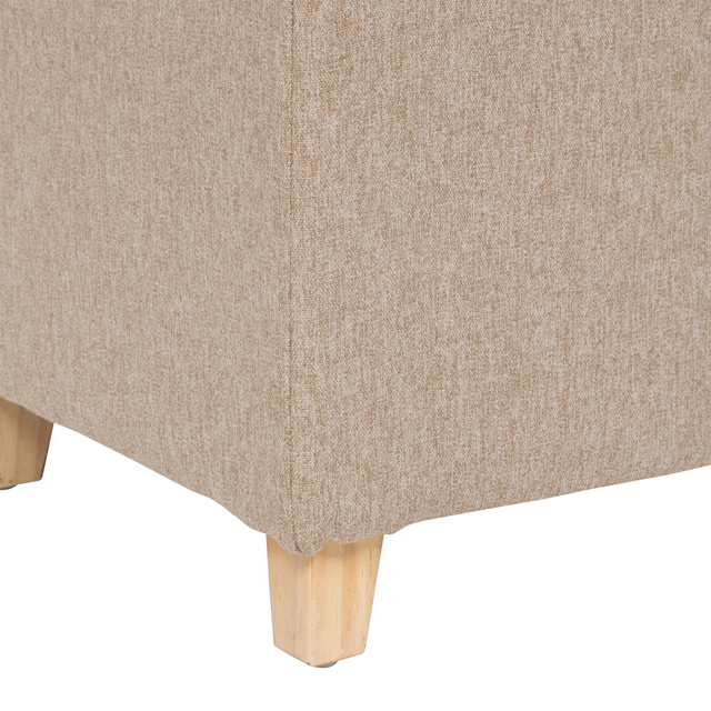 Puf capitonat cu picioare LEANDRE, 35 x 35 cm