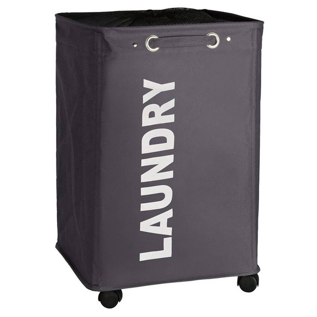 Coș de rufe QUADRO - recipient de 79 l, WENKO, gri