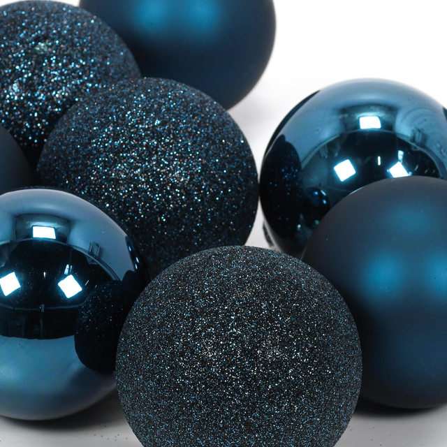 Globuri de Crăciun din sticlă Ø 6 cm, 20 buc., albastre