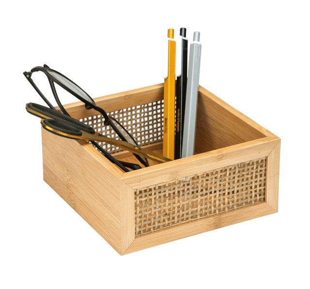 Suport cosmetice ALLEGRE BAMBOO, 15 x 7 x 15 cm, WENKO