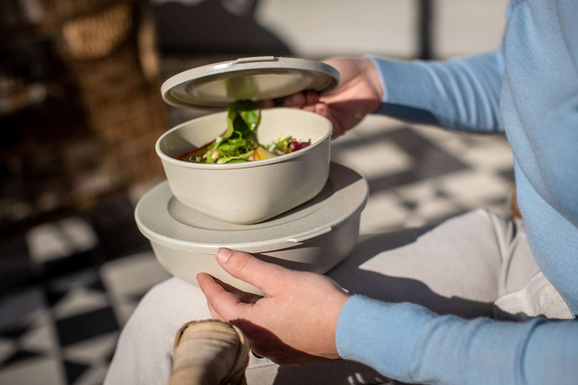 Recipient cu capac 0,7l + 1,3l, CONNECT BOX SET KOPENHAGEN, set 2 buc, KOZIOL