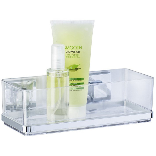 Raft baie QUADRO, Transparent, 24,5x14x8,5 cm, WENKO