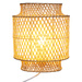 Lampa de masa in stilul boho LIBY, abajur din bambus, 28 cm