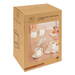 Set cafea: 4 cesti si farfurioare din portelan, pe suport FLORAL, 170 ml