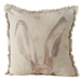 Perna decorativa cu franjuriRabbit, din in, 45 x 45 cm