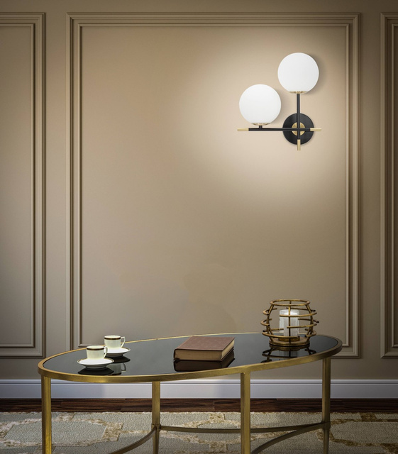 Aplică de perete cu 2 abajururi DARKY