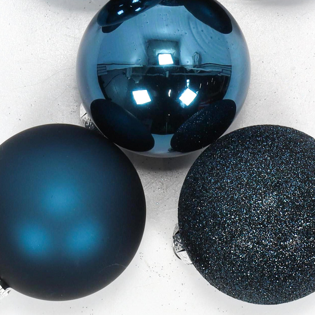 Globuri de Crăciun din sticlă Ø 6 cm, 20 buc., albastre