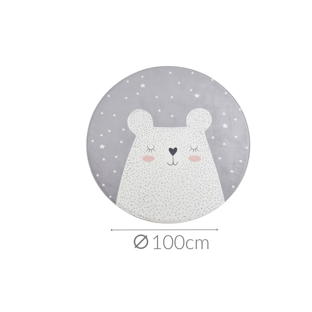 Covor copii Ursul alb, rotund, Ø 100 cm