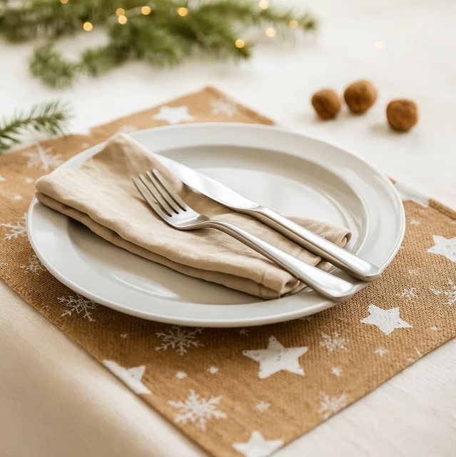 Individual de iuta cu stele, 45 x 30 cm