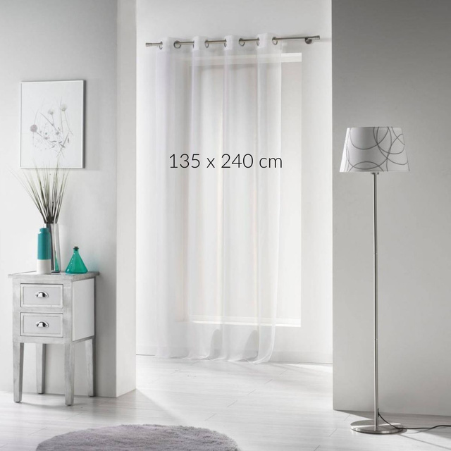 Perdea sufragerie cu ghidaje VOLINE, 135 x 240 cm