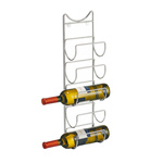 Raft metalic pentru vin, montat pe perete, 5 sticle