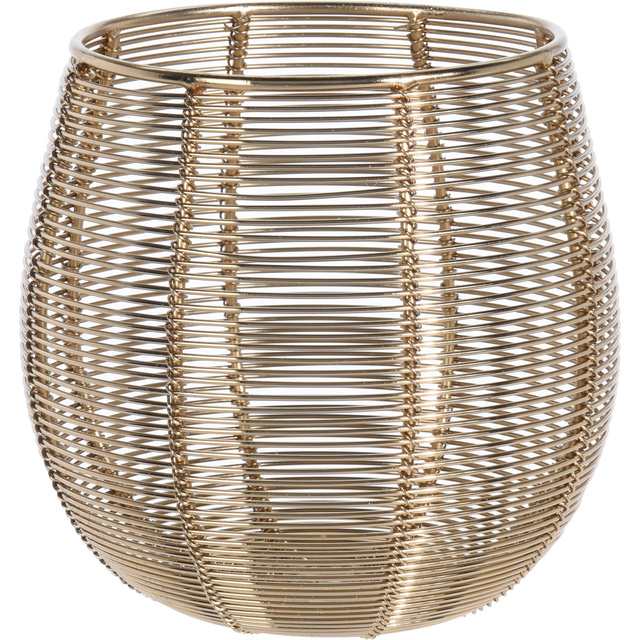 Suport lumanare metalic, auriu