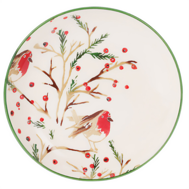 Farfurie adâncă de sărbătoare din ceramică, Ø 21 cm