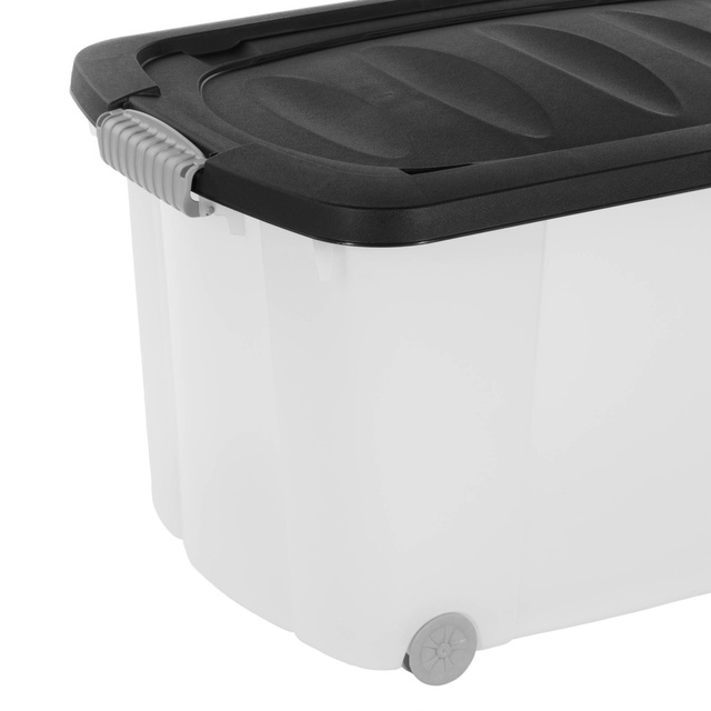 Recipient depozitare, cu roti, plastic reciclat, 45 l