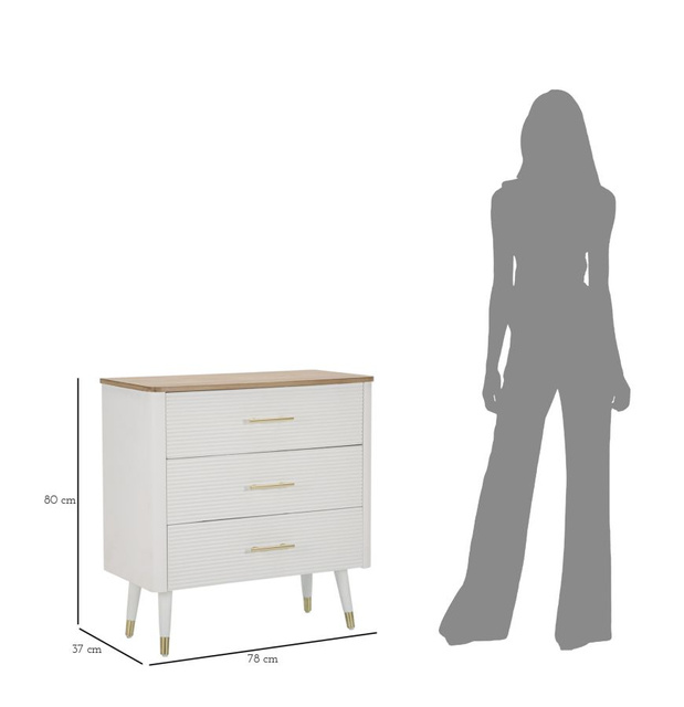 Comoda cu detalii aurii, 3 sertare
