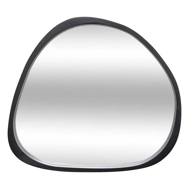 Oglindă de perete organică WAYNE cu ramă neagră, 56,5 × 63 cm