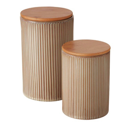 Recipiente pentru alimente din portelan Marony, capac ermetic din silicon, set 2 bucati