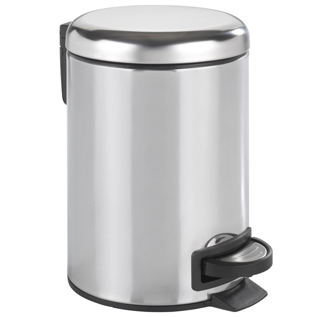 Cos de gunoi Leman Shiny, Argintiu, 3 L, Wenko