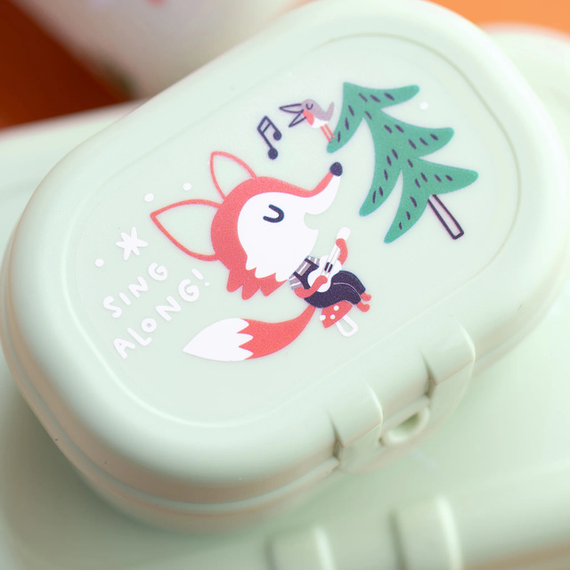 Set: sticlă de apă 200 ml și cutie de prânz HOP ON AT HOME, 3 piese, KOZIOL