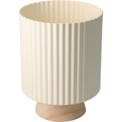 Suport metalic pentru ghiveci cu margine ondulată pe bază de lemn NORD, Ø 18 x 23 cm