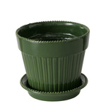 Set ghiveci din portelan cu farfurie JUNIPER, 14,9 cm