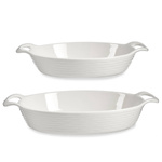 Set 2 vase din porțelan pentru copt