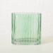 Vaza din sticla lalea, verde, set 2 bucati
