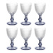 Set 6 pahare pentru vin cu model de cristal, 330 ml
