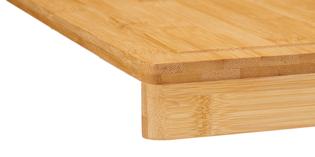 Tocator din bambus cu margine pentru blat, 43 x 33 x 4,3 cm