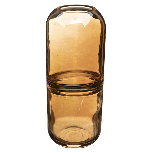 Vaza de sticlă, gri, 25 cm