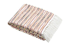 Pătură de bumbac, împletitură colorată, ARCHY, 125 x 150 cm