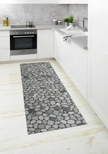 Covor antiderapant SASSI, 65 x 200 cm, model din piatra, WENKO