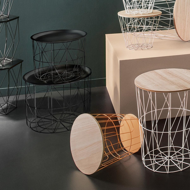 Masuta de cafea cu cos KUMI POP, Ø 41 x 40 cm