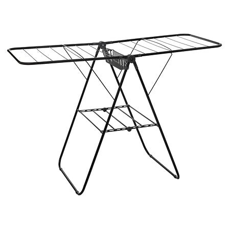 Suport de uscare pliabil cu coș pentru articole mici, 2 niveluri, 5five Simply Smart