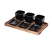 Set pentru aperitive pe tava de lemn, 25 x 16 cm