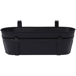 Ghiveci metalic cu maner, balcon, 36 x 14 cm