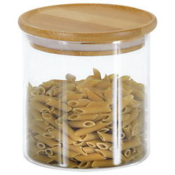 Recipient din sticlă cu capac de bambus, 500 ml, KESPER