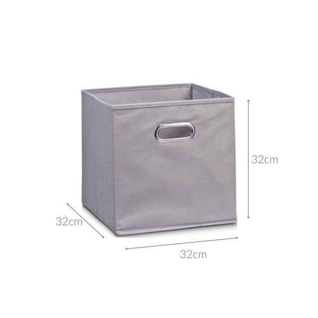 Organizator pentru diverse, Zeller, 32x32x32 cm, Tesatura, Gri