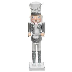 Spargător de nuci din lemn, argintiu, înălțime 38 cm