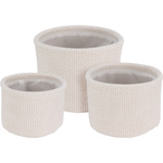 Set de coșuri rotunde pentru depozitare, 3 buc.
