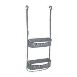 Suport pentru baie cu ventuze, 2 niveluri, Gri