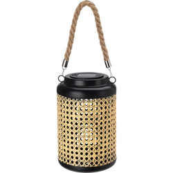 Lampa solara de gradina, metalica, impletitura vieneza.