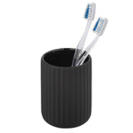 Suport periuta de dinti BELLUNO, ceramic, negru, Ø 8 cm, Wenko