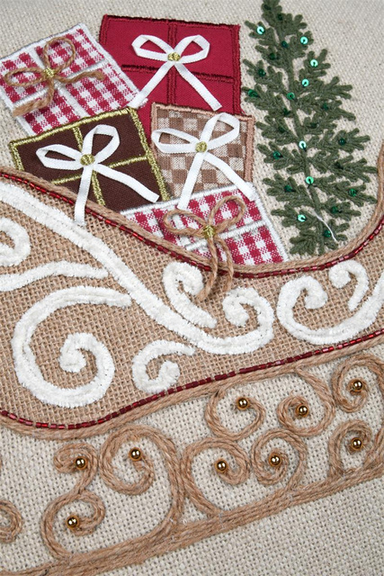 Perna de Crăciun cu imprimeu, 45 × 45 cm